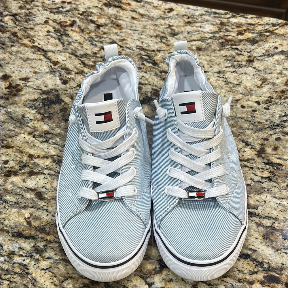 Tommy Hilfiger Blue and White Casual Sneakers